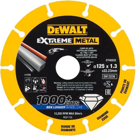 Dewalt DT40252 Extreme Diamond Disc 125mm x 22.23mm x 1.3mm