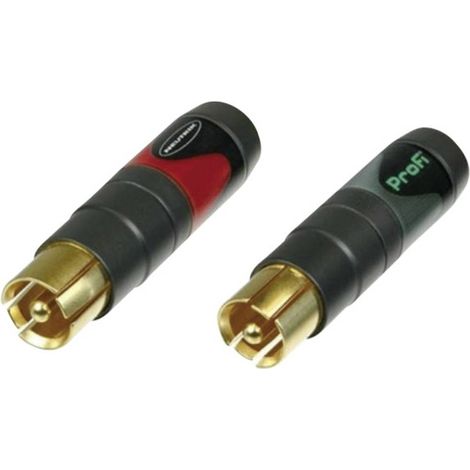 Neutrik NF2CB2 Connettore RCA Spina dritta Numero Poli (num): 2 Nero, Rosso 2 pz.