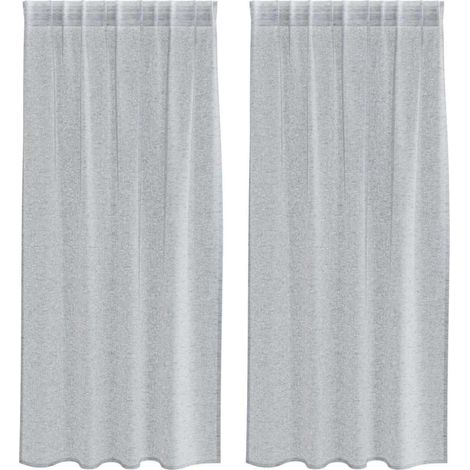 Maison Exclusive - Voile-Vorhang 2 pcs Dunkelgrau 175 x 140 cm Po