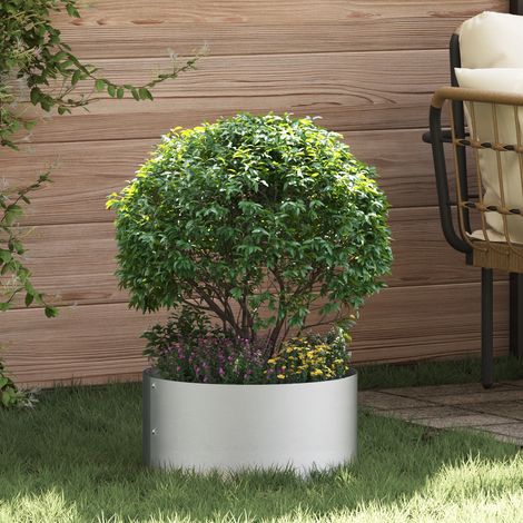 vidaXL Planter Ring 5 pcs Silver 40 x 40 x 20 cm Galvanised Steel