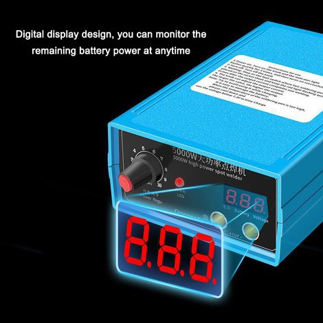 Zoternen Poste à souder portable haute puissance 5 000 W pour la maison, avec batterie et affichage numérique, pour plaques de nickel (1/5)