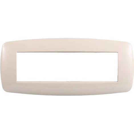 Ettroit Plaque compatible Bticino Livinglight 7 modules slim plastique, coloris sable - LN87709