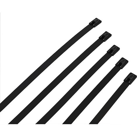 Serre-câble RS PRO Noir en Acier Inoxydable 316, 125mm x 4,6 mm