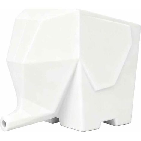 Porte Couverts éléphant Egouttoir Porte Eponge Evier Cuisine Blanc Avec Trou de Vidange pour Ranger Couteaux et Fourchettes