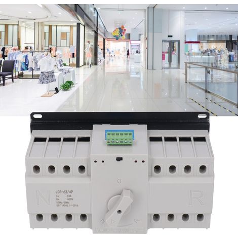 Commutateur de transfert automatique double alimentation LQ3-63/4P AC400V, disjoncteur miniature de classe CB (ATS) (1/5)