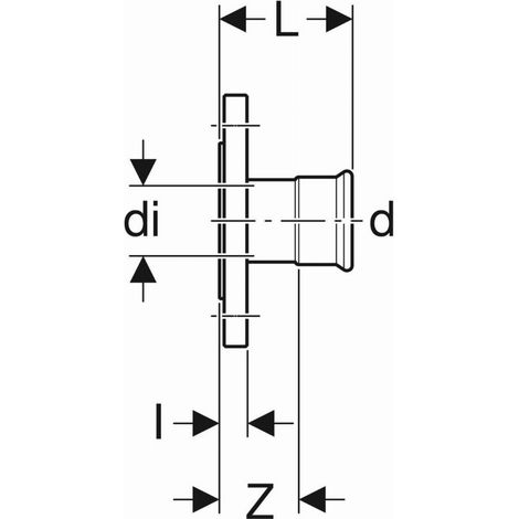 Geberit 23761 Bride Mapress en acier C PN 10/16 (1/2)