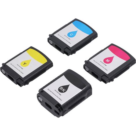 Lot de 4 cartouches d'encre noir, combo BK C M Y, remplacement pour imprimante Officejet Pro 8000 8500 8500A (1/5)