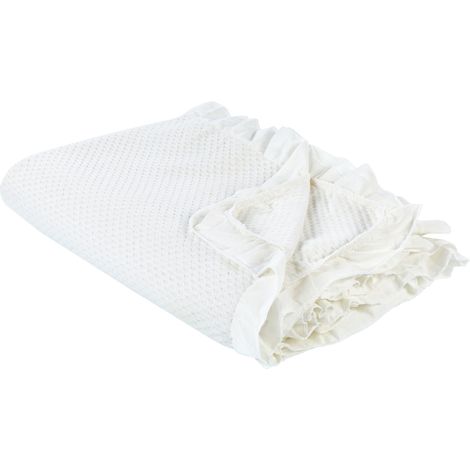 Bedspread HATTON Cotton 220 x 240 cm Off-White