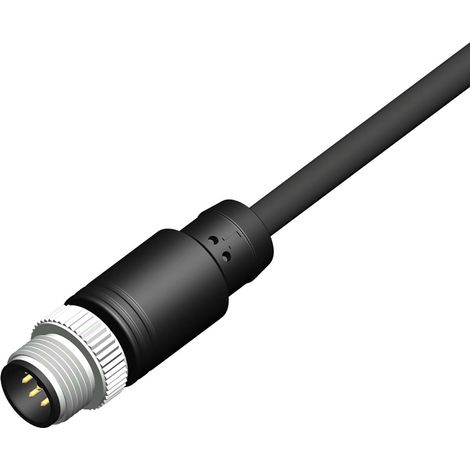 Connecteur pré-câblé RS PRO 8 conducteurs , Mâle droit Mâle vers Fiche mâle droite M12, 2m ( Prix pour 1 )