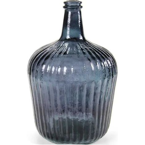Botella decorativa de vidrio negro 10 L Ø26x38 cm