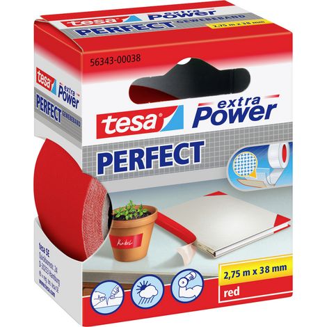 tesa PERFECT 56343-00038-03 Gewebeklebeband tesa® extra Power Rot (L x B) 2.75 m x 38 mm 1 St.