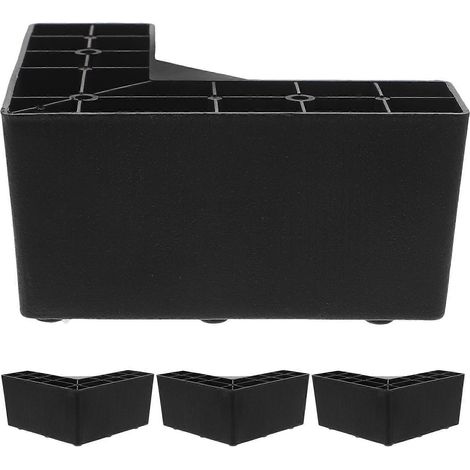 Pieds de meubles, pieds de canapé en plastique en forme de L, pièces de rechange pour pieds de lit, paquet de 8 (1/5)