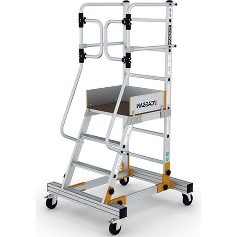 Mobile Stehleiter 4 Stufen - Maximale Arbeitshöhe 3.00m - RD0012-1 (1/5)