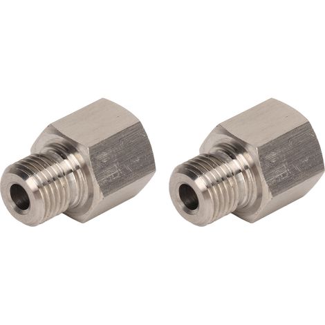 Adaptateur Manomètre Inox 1/8 NPT Femelle vers M10x1.0 Mâle, Étanche Universel Voiture (1/5)