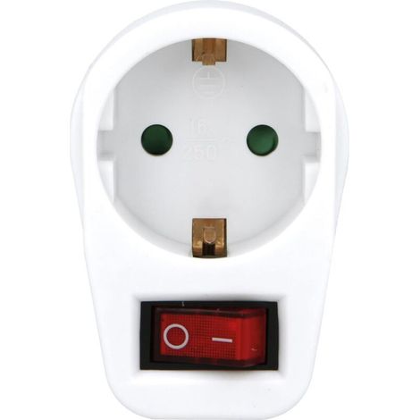 Prise pour connecter des appareils électriques Adaptateur Mural avec Interrupteur Tension Max 250 V Ampérage Max10 A (1/5)