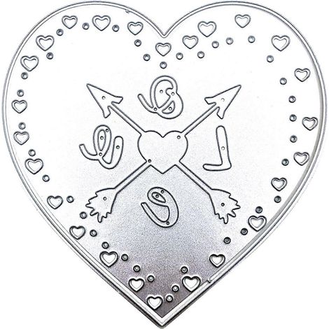 Stanzformen für Metall in Herzform – DIY-Materialien für Valentinskarten