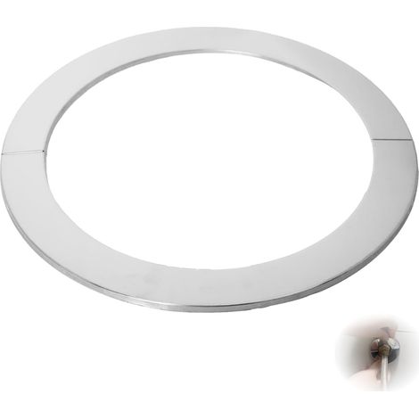 Rosace cheminée 200mm Murales en Acier Inoxydable, rosace conduit tuyau 200 mm diametre 200 x 256 x 5mm Résistant à la Chaleur pour Chaudières (200mm 1pcs) (1/5)