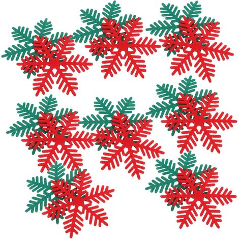 Juego de 16 posavasos navideños con diseño de copos de nieve, posavasos térmicos aislantes no tejidos para bebidas, tazas de té, café y decoración invernal. (1/5)
