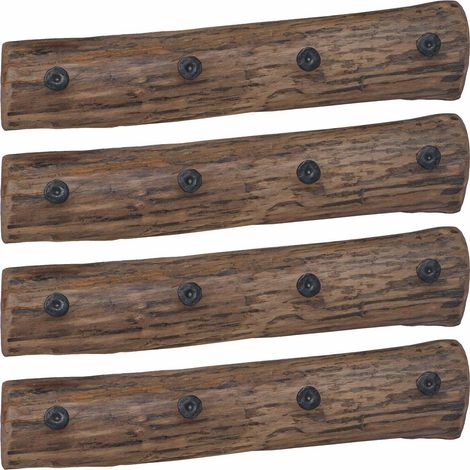 Kleiderbügel Braun 50 x 8 x 12 cm Massives upgecyceltes Holz vidaXL