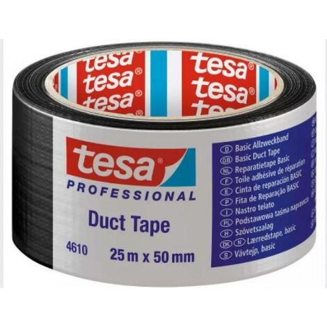 Tesa Gewebekleb. 25m x 50mm schwarz 04610