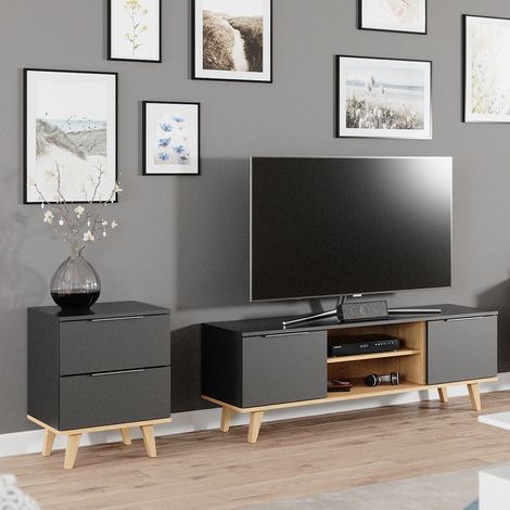 Commode avec tiroirs Nautica, Anthracite, 45.9 x 60.6 cm, Vicco