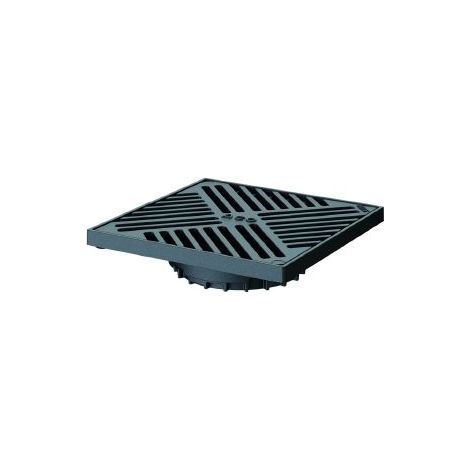 Aufsatzrahmen Passavant Spin mit Rost,Kl. M, DN 70 - DN 100, 200 x 200 mm