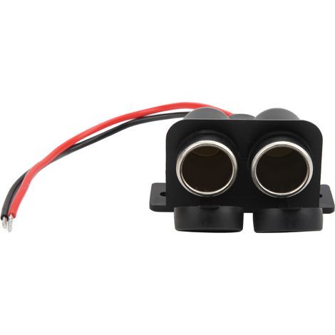 Dual-hole cigarette lighter socket with 20cm cable, 12V output, 120W, 10A for car, boat, truck, quad, camper van (1/5)