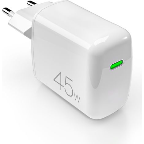 Cargador de pared USB-C PD GaN de 45 W - Blanco (1/2)