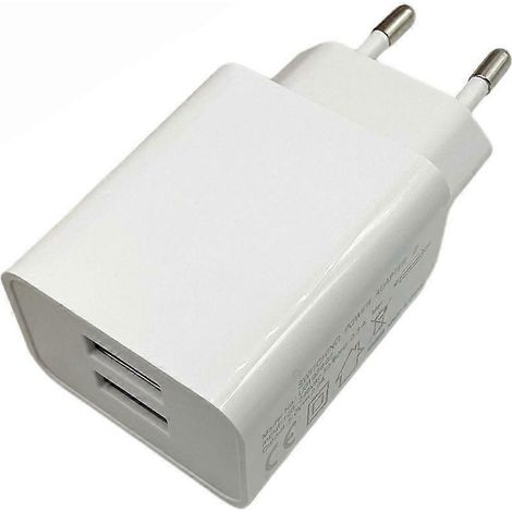 Compatible avec MicroConnect 2 x USB 100-240 V 2,4 A 5 V Blanc (1/4)