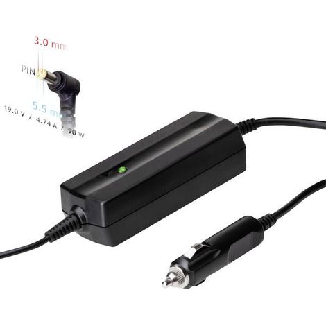 Adattatore di alimentazione per auto Akyga AK-ND-37 per laptop Samsung 19V 90W 5,5 x 3,0 mm + pin