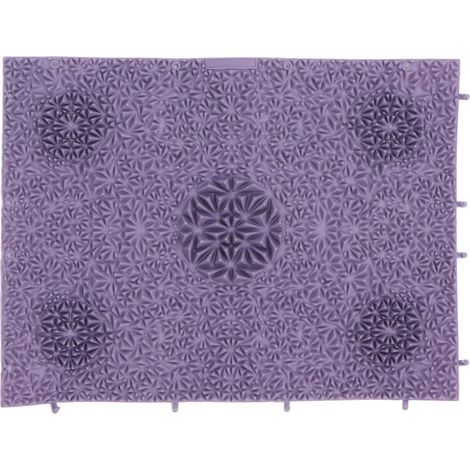Tapis de massage des pieds antidouleur, stimulation circulation sanguine, plaque d'acupression réflexologie, coussin violet (1/5)