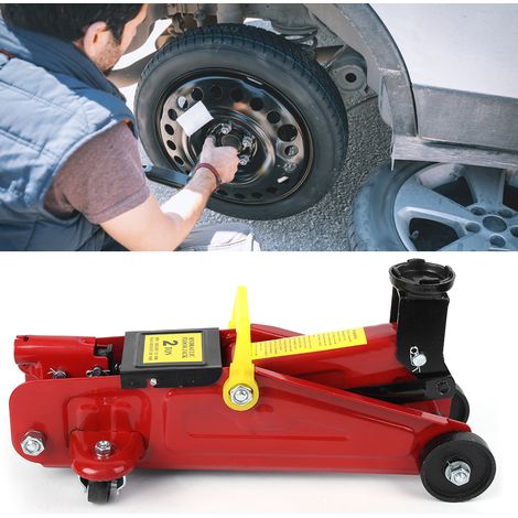 Cric hydraulique portable professionnel de 2 tonnes pour le levage et le remplacement de pneus de voitures (1/5)
