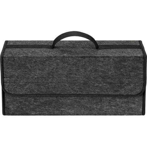 1 Sac de Coffre Voiture en Feutre, Pliable avec Antidérapant, Rangement 50x17x23cm pour Outils et Courses (1/5)