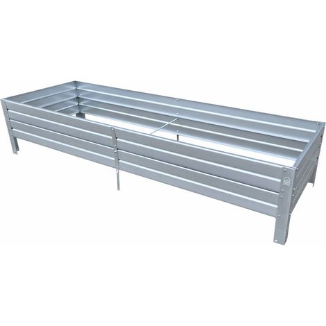 Jardinière surélevée KLASIKA GARDEN, acier galvanisé, 50 x 150 x 20 cm (1/5)