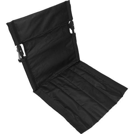 Chaise pliante d'extérieur, chaise à dossier pour camping, légère et confortable, portable pour parc ou détente, fauteuil individuel relax, chaise de pêche, couleur noire