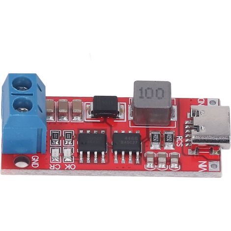 Module de Boost Lithium avec Interface USB Type C, PCB Élévateur de Tension DC 3‑6V 4A pour Protection Batterie (1/5)