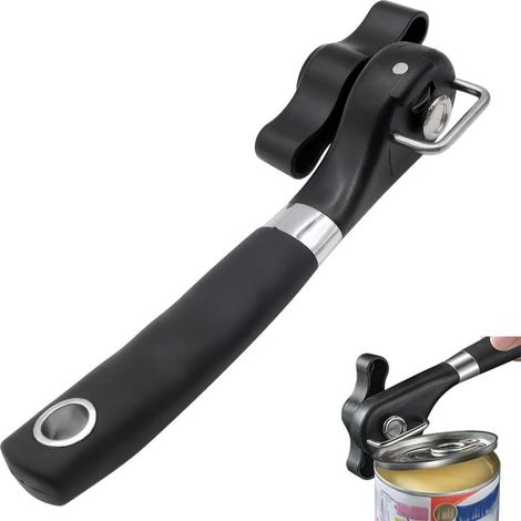 Ouvre-Boite Manuel - Métal et ABS - Bords Non Tranchants - Pour Boîtes de Conserve Alimentaires - Noir - 1 Pièce (1/5)