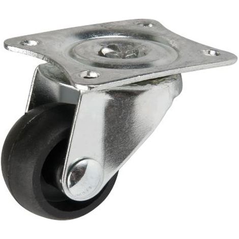 Galet noir sur platine rectangulaire 45mm - GUITEL - 77 (1/2)