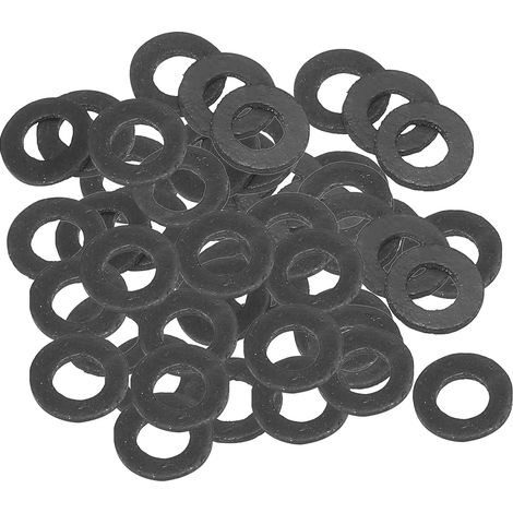 M5 Joint Plat En Caoutchouc, 80 Pièces 5mm DI 12mm DE 2mm Épais Joint D’étanchéité Espaceur Pour Robinet Tuyau Raccord Boulon, Noir (1/5)