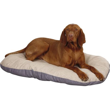 1 - Coussin Pour Chien - Coussin Pour Chat - Tissu Coton Polyester - Lavable En Machine - Pour Panier Niche Cage - Gris Beige - 92x64cm (1/3)