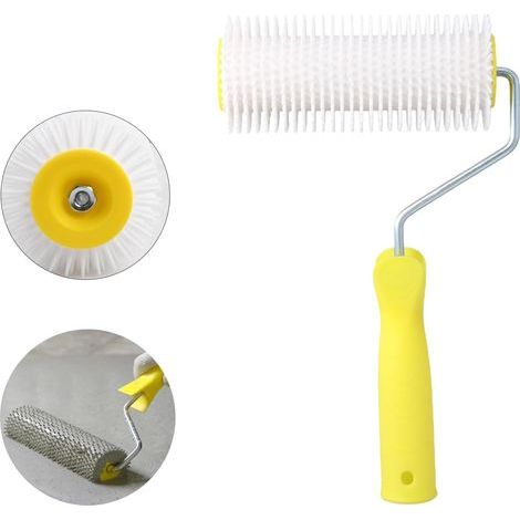 Rouleau Débulleur, Rouleau Enduit, Rouleau Debulleur Ragreage Rouleau À Pics Pour L'aération Des Revêtements De Sol,Qualité Professionnelle, Idéal Pour Tout Type De Sol-Chrom (1/5)
