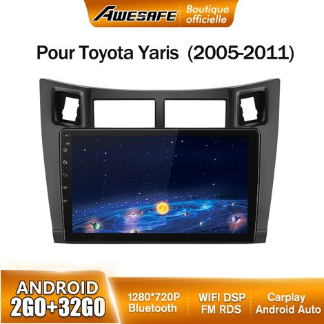 AWESAFE Autoradio Android 13 pour Toyota Yaris XP90 (2005-2012) 2Go+32Go avec 9'' écran Tactile Carplay Android Auto GPS Bluetooth (1/5)