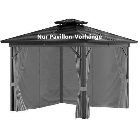 4 Seitenteile Pavillon 3x3m Wasserdicht UV Schutz Seitenwand Set (1/5)
