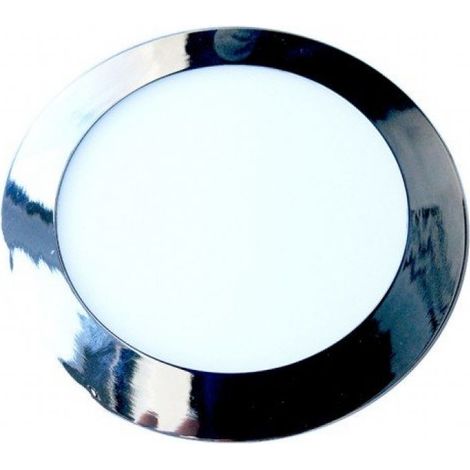 Panel LED mini V-TAC de 18 W, redondo, empotrable, color cromo, blanco frío (1/3)