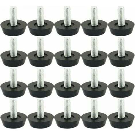 20pcs Pieds M6 x 20mm de Nivellement Meuble Réglable Pied Réglable Patinn Meuble Jambe Pied de Table Chaise Base Protection Plancher Vis Glisse (1/5)