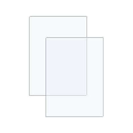 Lot de 2 Plaques Acryliques Coulé 20x25cm 3mm pour Vitrine