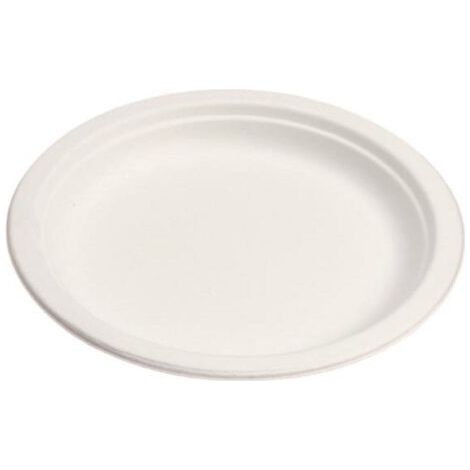Assiette jetable plate 18 cm en cellulose - 50 pièces - Ecobioshopping (1/3)