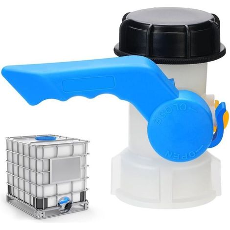 Vanne Cuve 1000L Plastique, Adaptateur IBC 60mm S60x6 Adaptateur Universel pour Cuve 1000 litres (1/5)