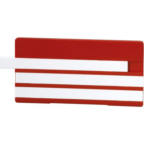 Flamco Placa de designación con 3 listones en blanco 100 x 50mm plástico blanco, F55104.01