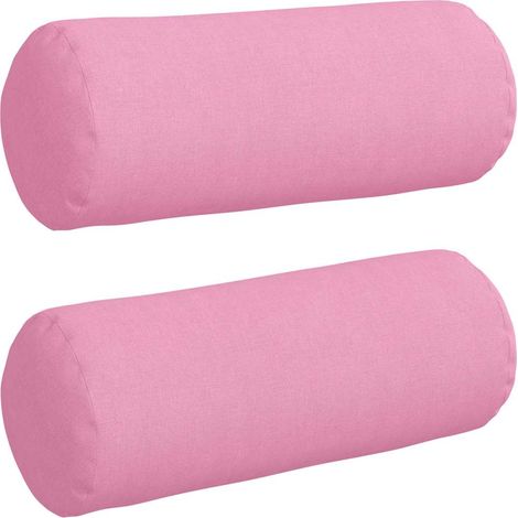 Maison Exclusive - Bolsterkissen 2 Stück Rosa Ø 15 x 40 cm Stoff
